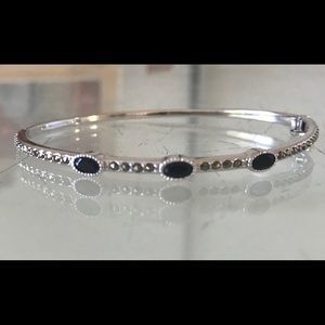 Judith Jack marcasite hinged bangle bracelet